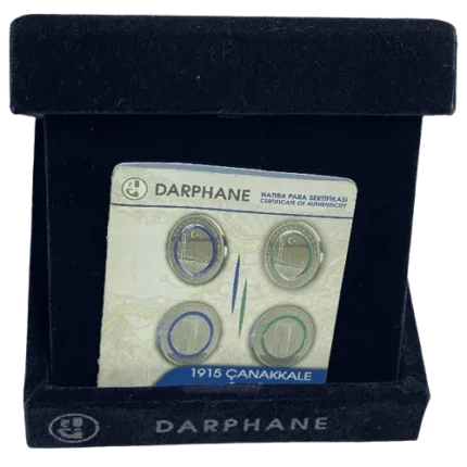 1915 Çanakkale Köprüsü Madeni Para Mavi Polimer Kutu Sertifikalı
