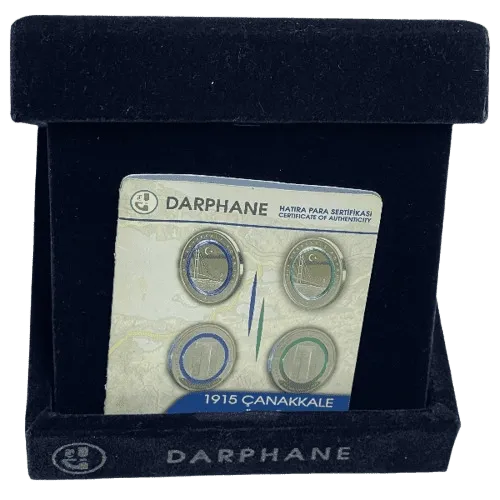 1915 chanakkale Bridge Coin blue Polymer Box Certified (5) 1915 Çanakkale Köprüsü Madeni Para Mavi Polimer Kutu Sertifikalı