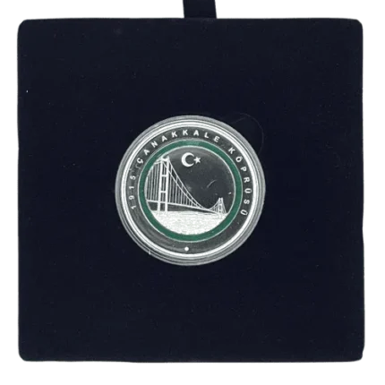 1915 Chanakkale Bridge Coin Green Polymer Box Certified