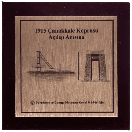 1915 Çanakkale Köprüsü Madeni Para Gümüş Kutu Sertifikalı