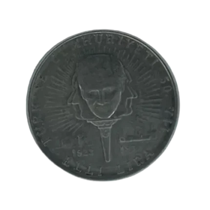 1973 YEAR 50TH 50 LIRA MINT SILVER