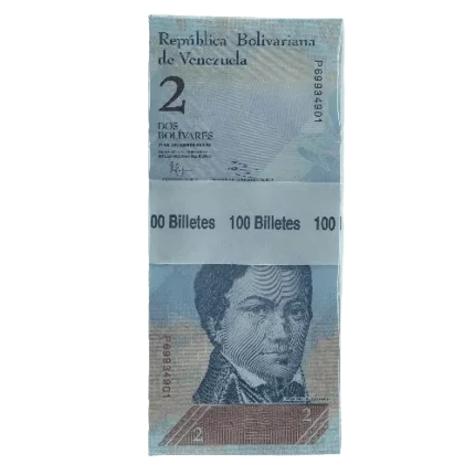 Venezuela 2 Bolivares Unc Bundle